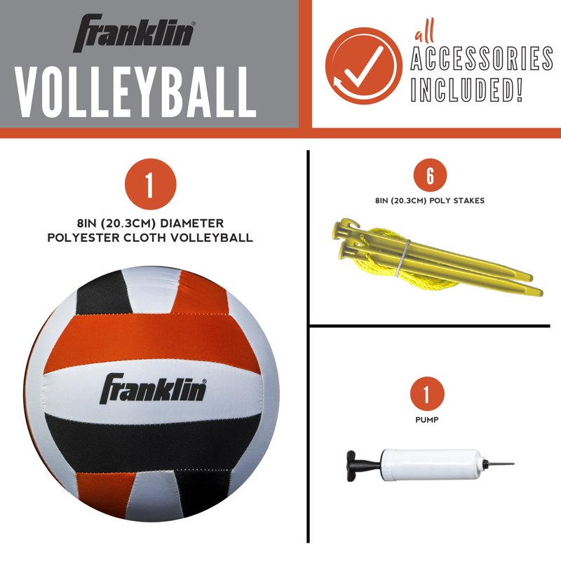 Family Backyard Volleyball Net Set - Portable Sports Game for All Ages