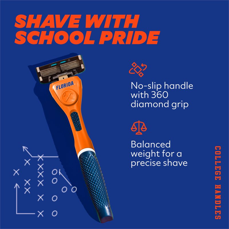 Men's 6-Blade Razor Starter Set with Reusable Handle and Blades