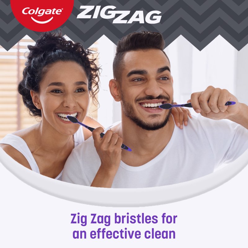 Adult Soft Charcoal Toothbrushes Set with Tongue Cleaner - 4 Pack