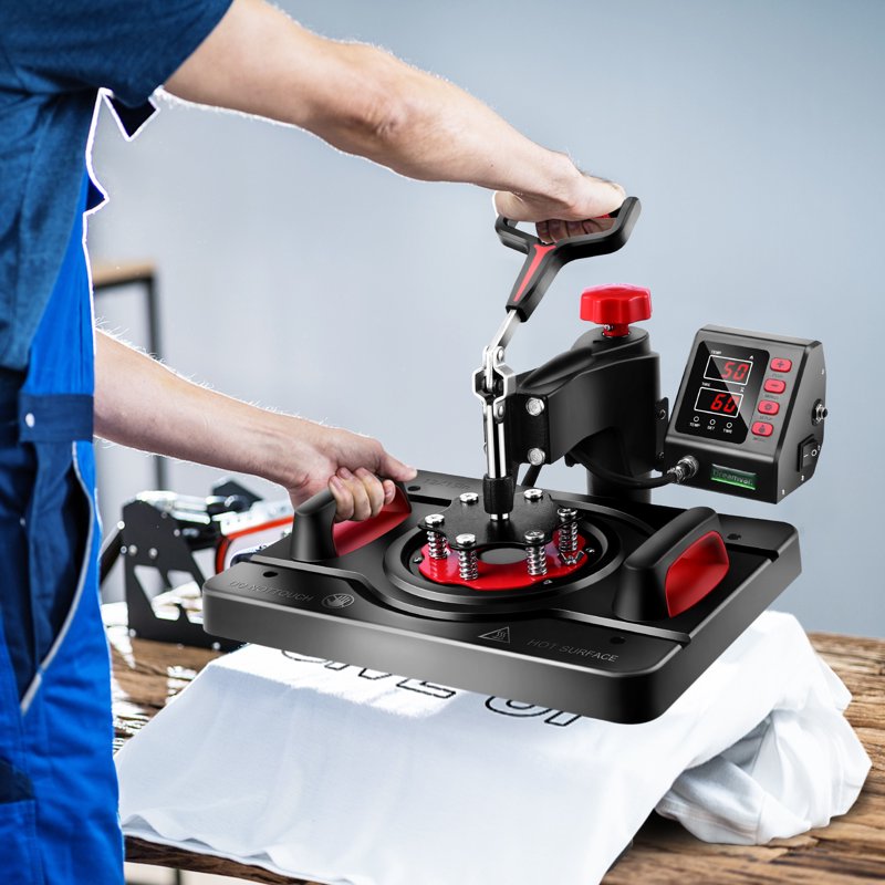 8-in-1 Heat Press Machine 15x12in Digital Sublimation Vinyl Transfer