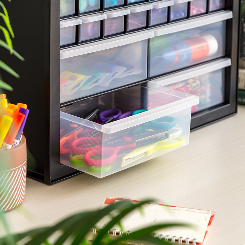 Stackable 36-Drawer Storage Cabinet for Hardware Crafts and Toys - Black