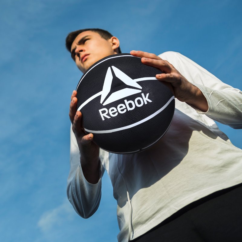 Reebok Size 5 Rubber Basketball with Pump - Indoor & Outdoor Play