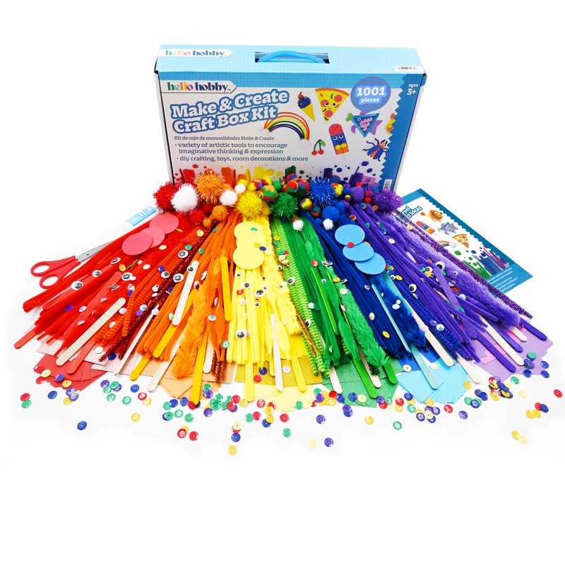 Kids Craft Kit with 700+ Pieces - Art & Craft Supplies for Creative Play