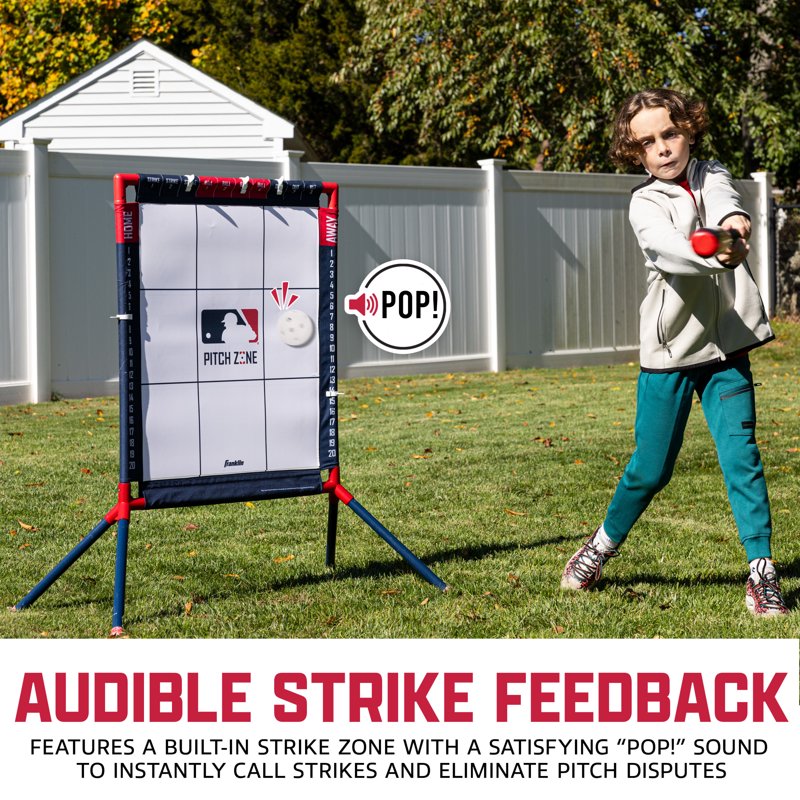 Backyard Baseball Pitching Target with Audible Strike Feedback & Scoring Markers