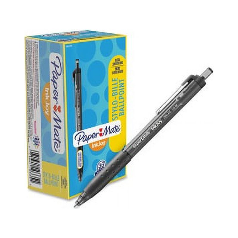 Ballpoint Pens 1mm Black Ink Retractable Pack of 36 - Office & School Supplies