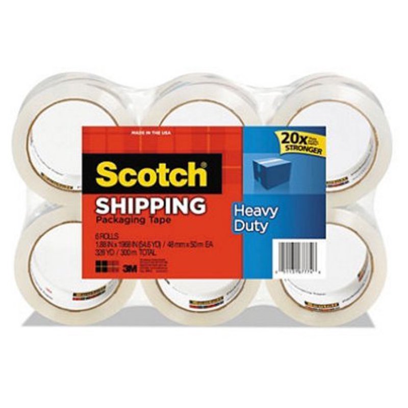 Heavy Duty Packaging Tape 8-Pack - Clear Strong Shipping Tape