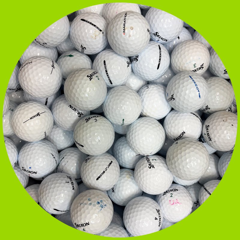Recycled Srixon Golf Balls 3A/4A Grade White Bulk Pack for Practice & Play