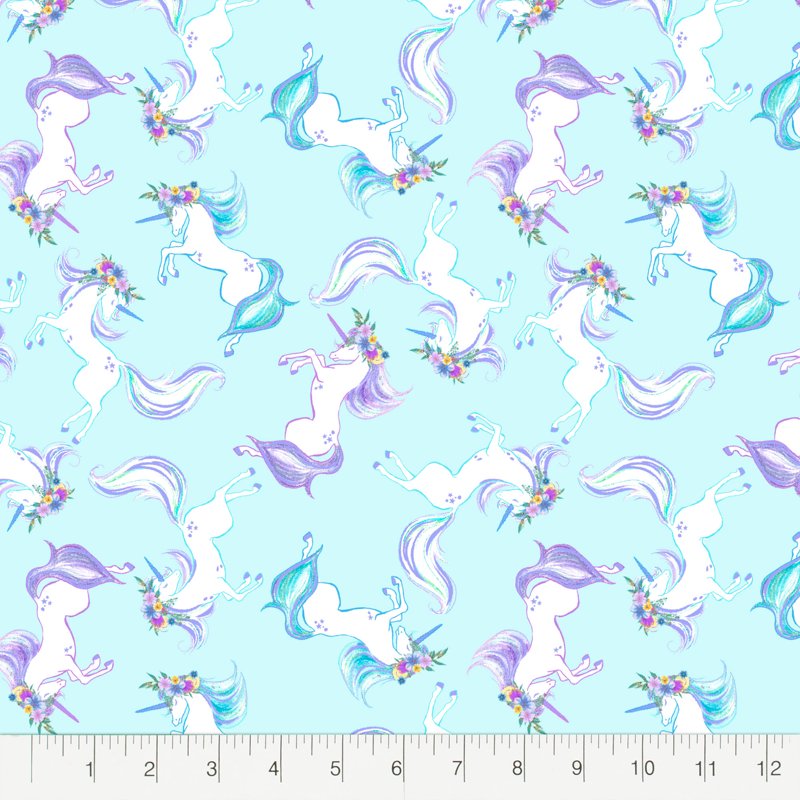 Cotton Unicorn Glitter Fabric Bundle - Precut Sewing & Craft Material, 18x21 Inches, Multicolor, 5 Pieces
