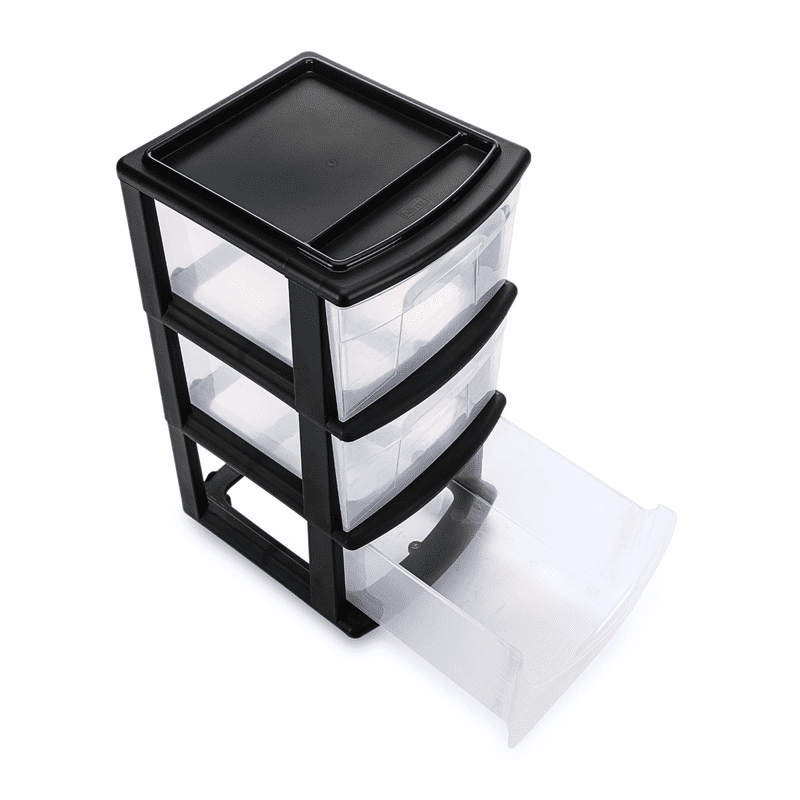 3-Drawer Mobile Cart Organizer with Removable Wheels, Medium Storage