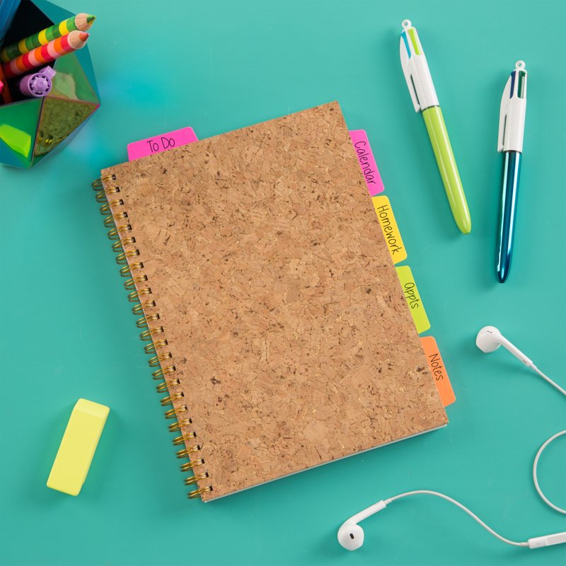 Assorted Neon Page Tabs - 2.5 x 1 Inch, Repositionable, 48 Pack