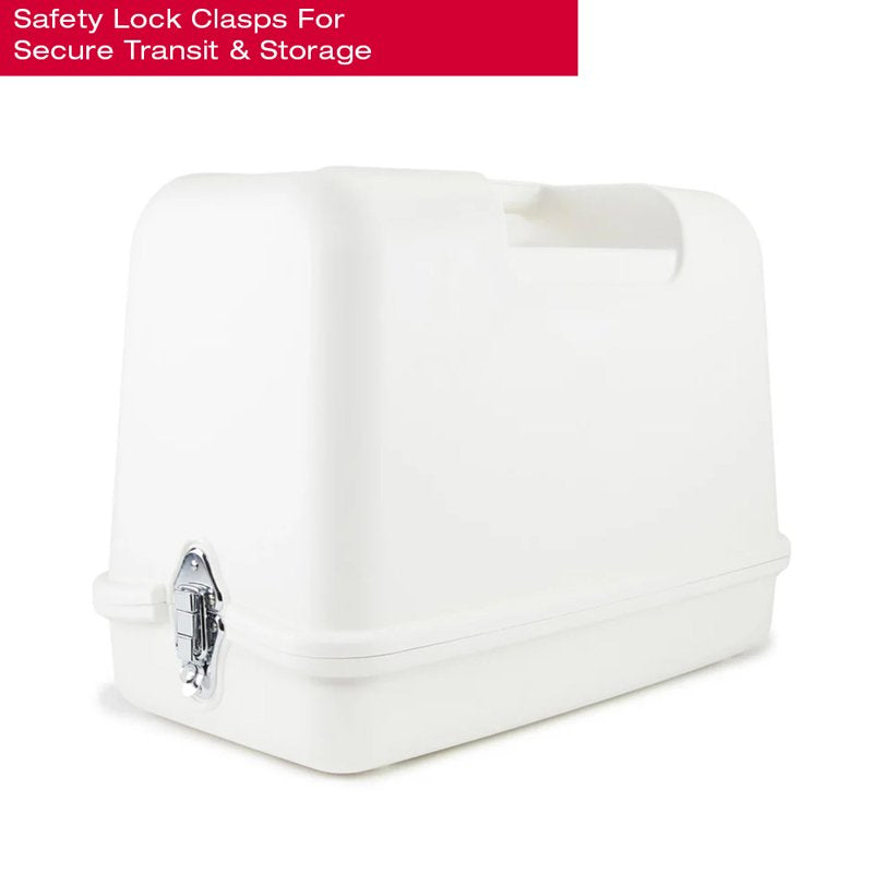 Universal Hard Storage Carrying Case for Sewing Machines with Locking Clasp