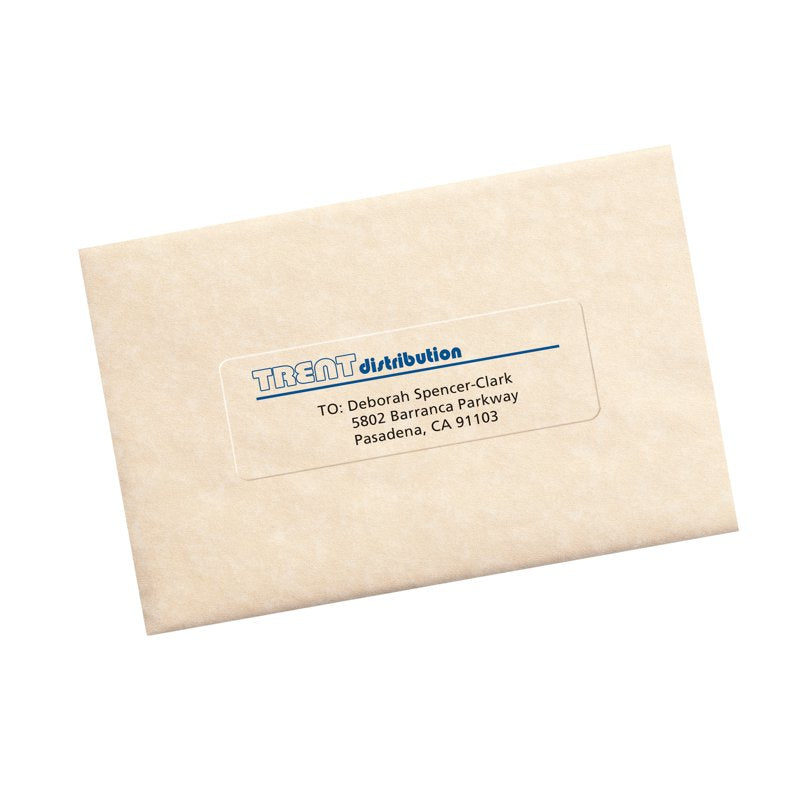 Clear Address Labels 1-1/3 x 4 inches, 350 Sheets, Permanent Adhesive