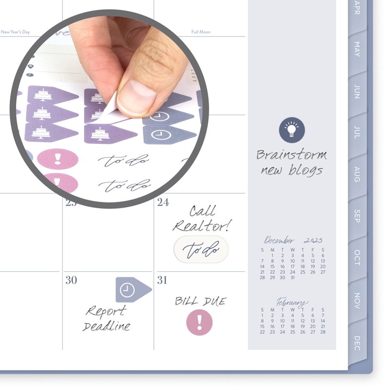 Large 2026 Weekly & Monthly Planner with Floral Cover - 8.5 x 11 Inches
