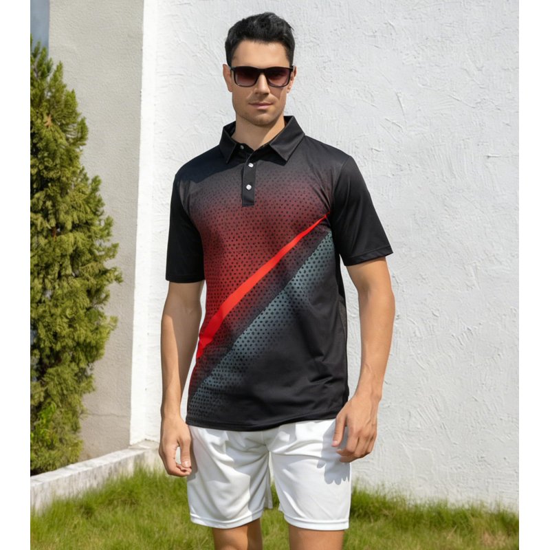 Men's Golf Polo Shirts Short Sleeve Active Performance Athletic T-Shirts