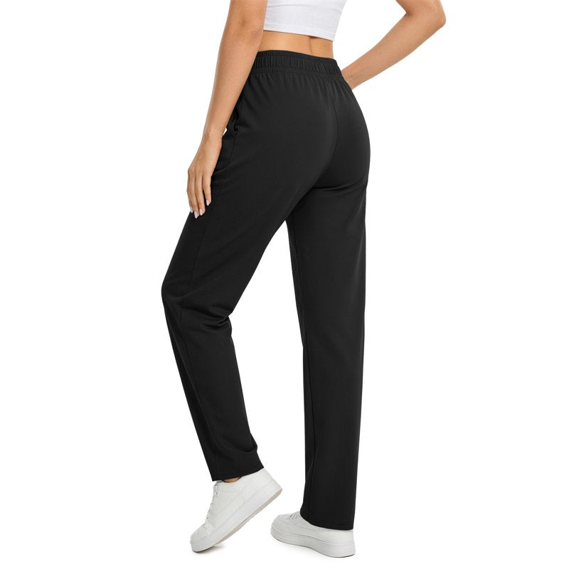 Women's Stretch Knit Lounge & Athletic Pants with Pockets - Casual Workwear