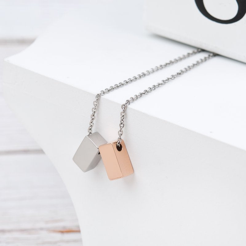 Valentine's Day Jewelry Gift Set with Necklace and Motivational Card