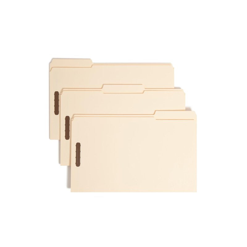 Manila Fastener File Folders with Reinforced Tab - Legal Size, 50 Pack