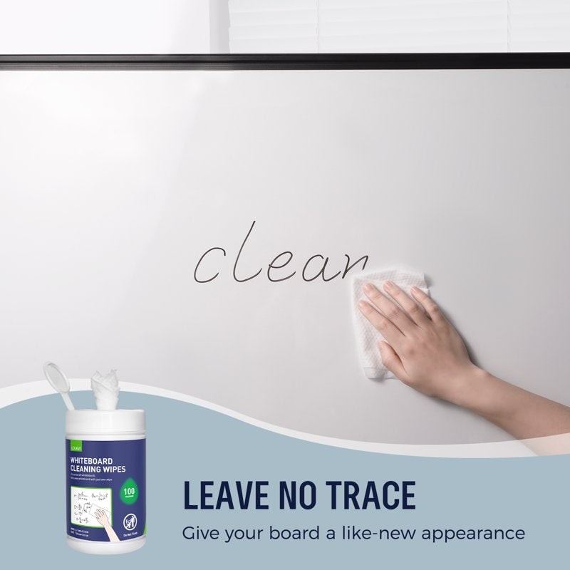 Whiteboard Cleaning Wipes - Non-Toxic Dry Erase Wipes for Mark Residue - 100 Count