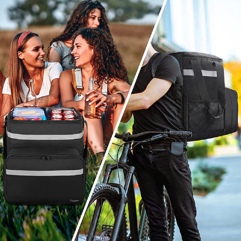 Insulated Food Delivery Backpack with Expandable Design & Leakproof Waterproof Material