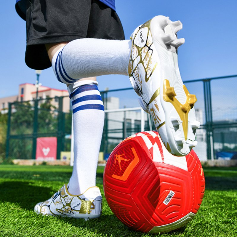 Kids Soccer Cleats Lightweight Durable Firm Ground Shoes for Boys & Girls