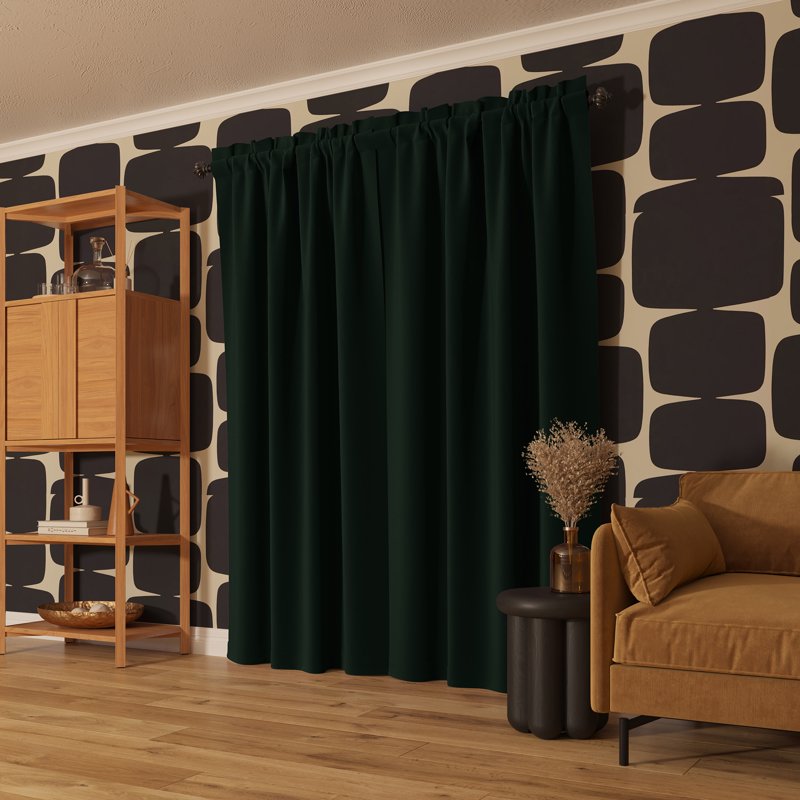 Blackout Curtain Panel Pair with Rod Pocket for Light & Noise Blocking