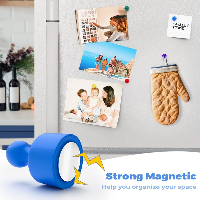 Magnetic Refrigerator Calendar Whiteboard - 17x11 Inch Family Planner & Menu Board