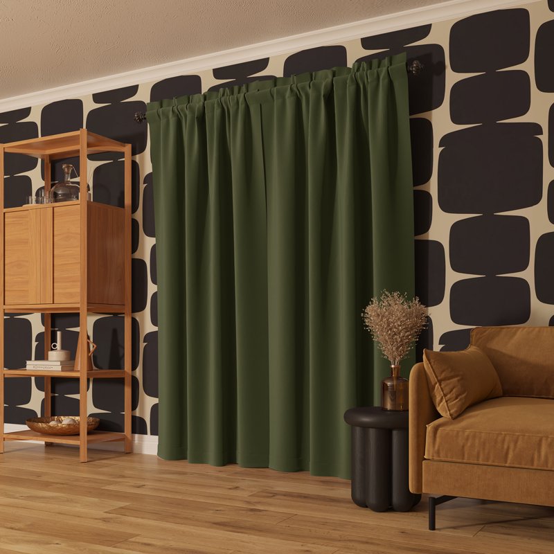 Blackout Curtain Panel Pair - Thermal Insulated, Rod Pocket, Room Darkening