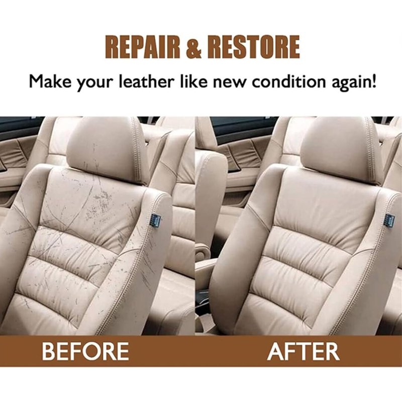 Leather Recoloring Balm - Leather Color Restorer & Repair Polish for Handbags, Couches, Shoes