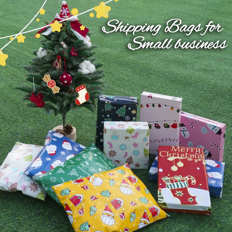 Christmas Poly Mailers 14.5x19