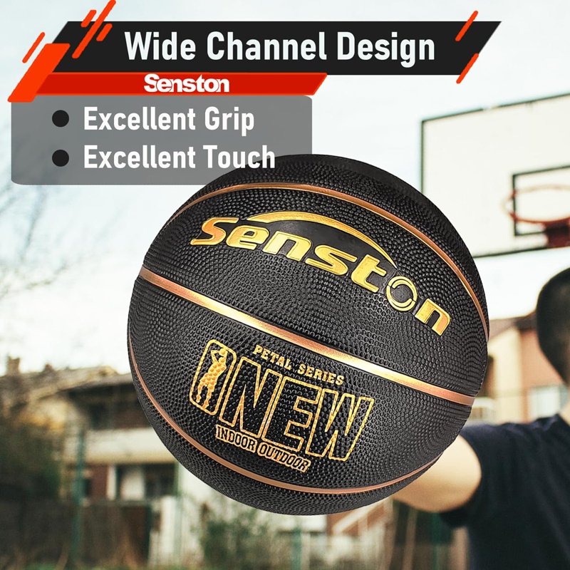 Size 7 Basketball 29.5 Inch with Pump - Indoor Outdoor Play Equipment