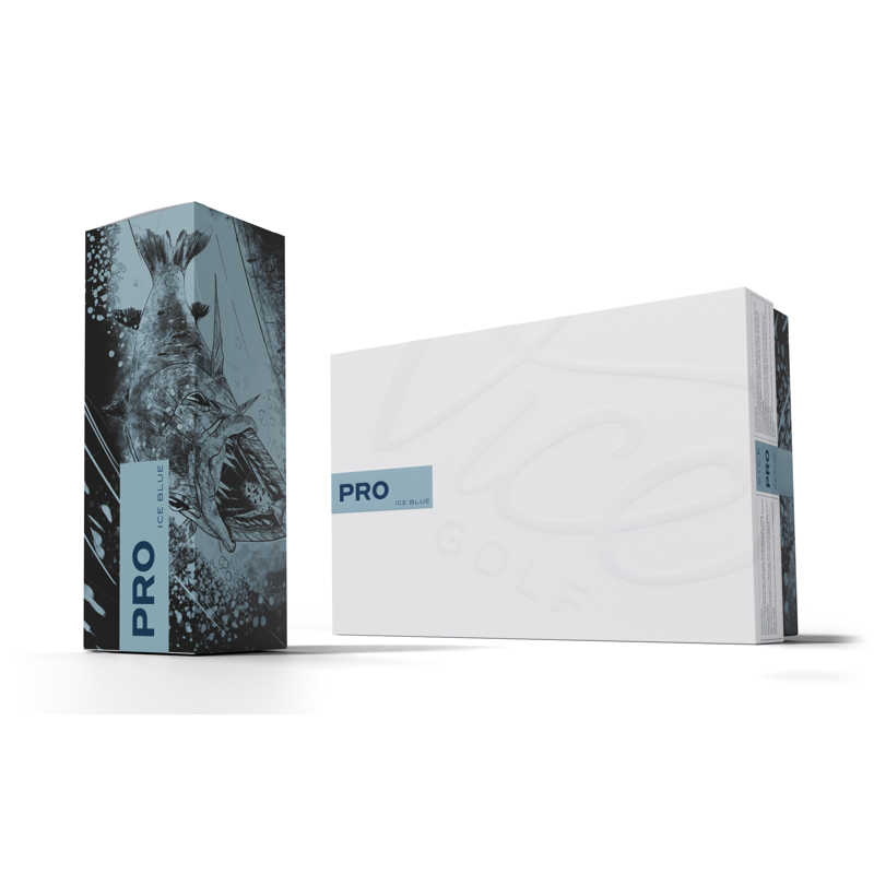 Pro Golf Balls Ice Blue 12 Pack - Max Distance & Spin for All Levels