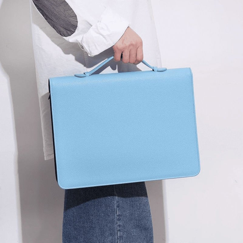 Travel Zippered Portfolio with Removable 3-Ring Binder A4 Document Organizer