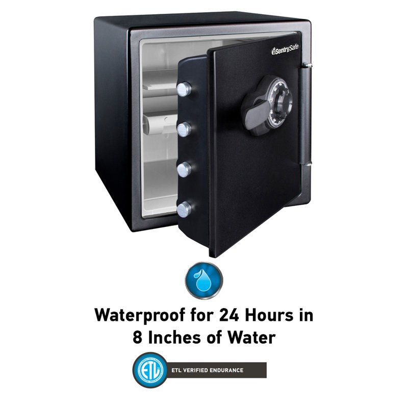 Fire & Water Resistant Security Safe 1.2 Cu Ft with Combination Lock