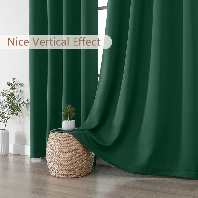 Blackout Curtains 2 Panels - Thermal Grommet Room Darkening Drapes for Tall Windows