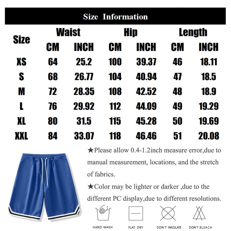 Men's Basketball Shorts Breathable Mesh Gym Workout Casual Loose Fit