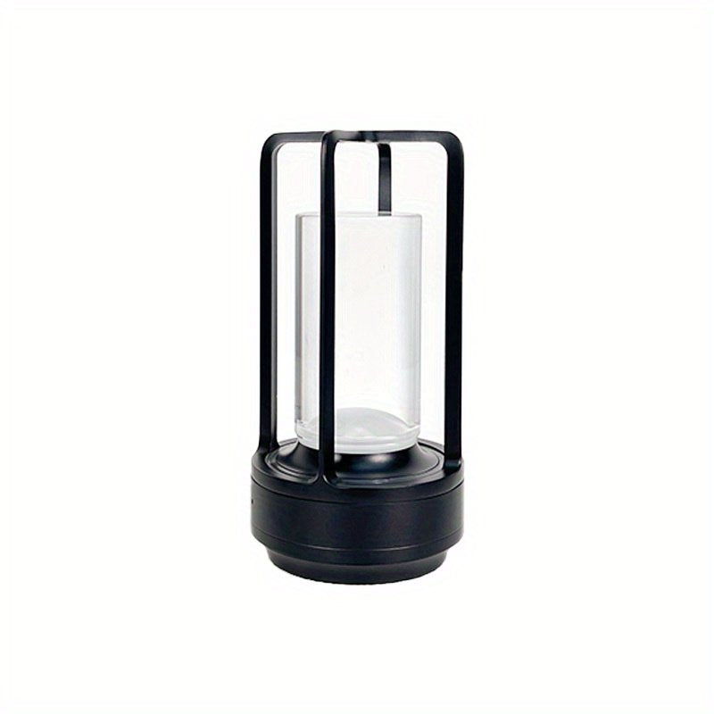 Rechargeable Touch Control Glass Table Lamp with 3 Color Temperatures - Modern Bedside & Home Decor Lighting