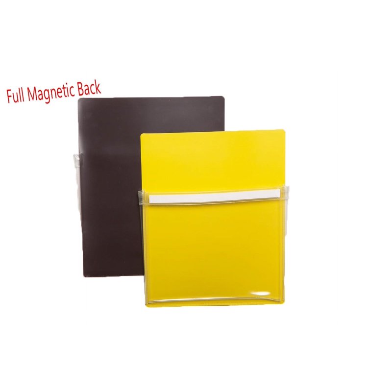 Magnetic Pockets Set of 4 - Versatile Metal Surface Holders with Clear Front