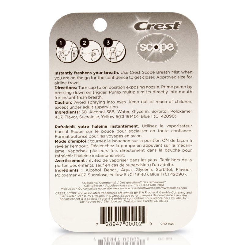 Multipack Breath Spray - Long Lasting Mint Freshness, 0.24 fl oz