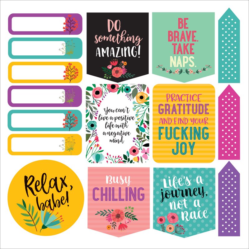 Inner F*cking Peace Sticker Book - Irreverent Inspirational Stickers, 50 Pages