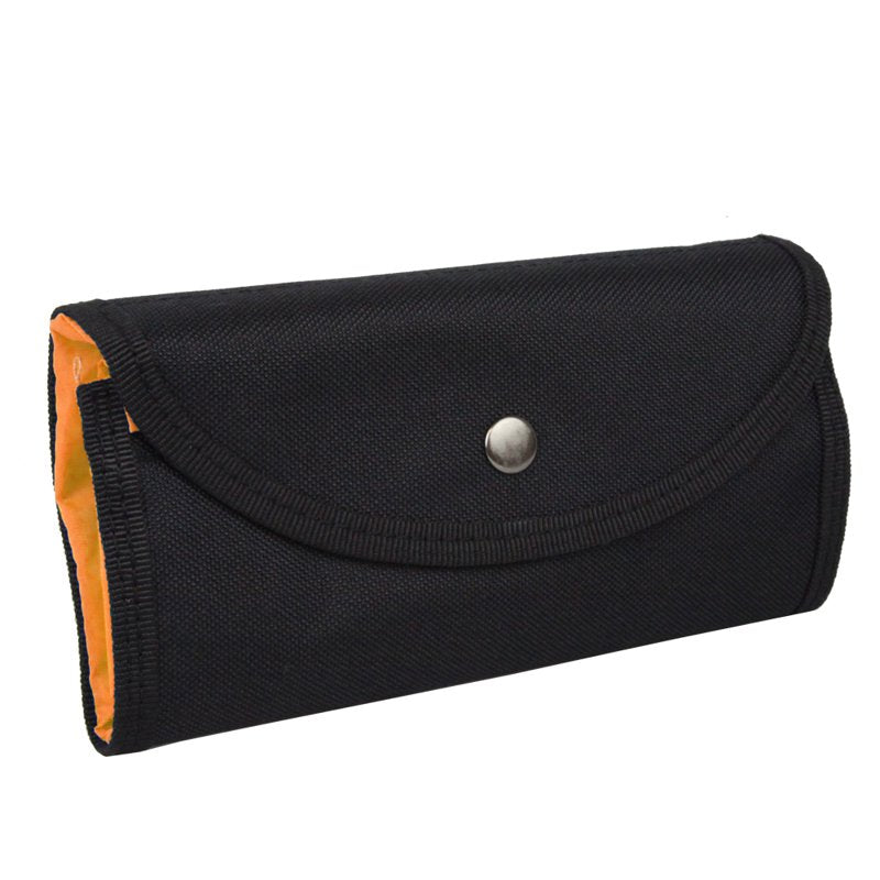 Orange Folding Wallet Drawstring Cinch Pack - Travel Nylon Backpack