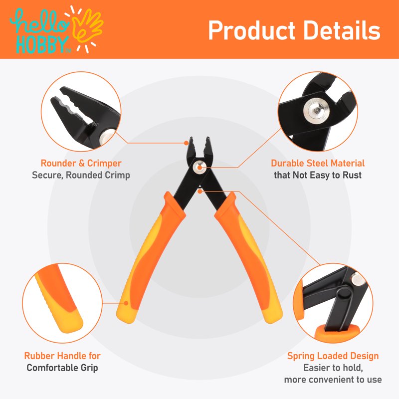 Jewelry Crimping Pliers for Beading & Crafting - Professional Tool