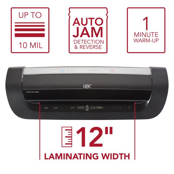 12-Inch Laminator with 50 Pouches - Fast Warm-Up for Office & School