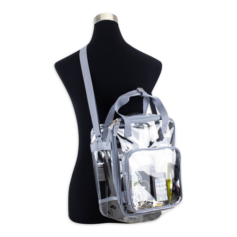 Unisex Clear Double Handle Stadium Approved Tote Bag with Adjustable Strap