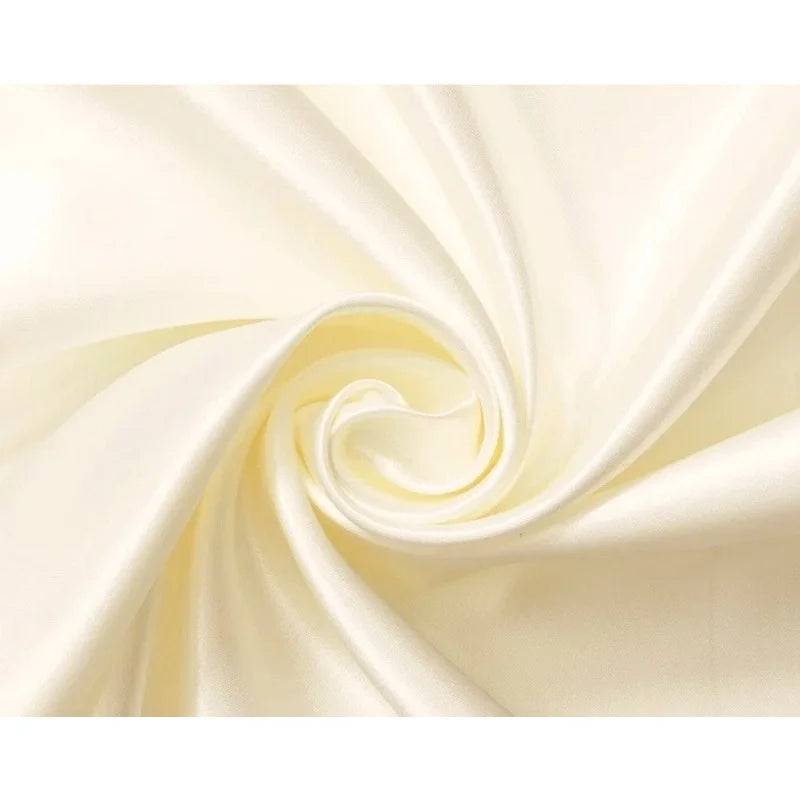 Semi-Sheer Faux Silk Window Curtains 2-Pack - Ivory, Light Filtering, 84" L