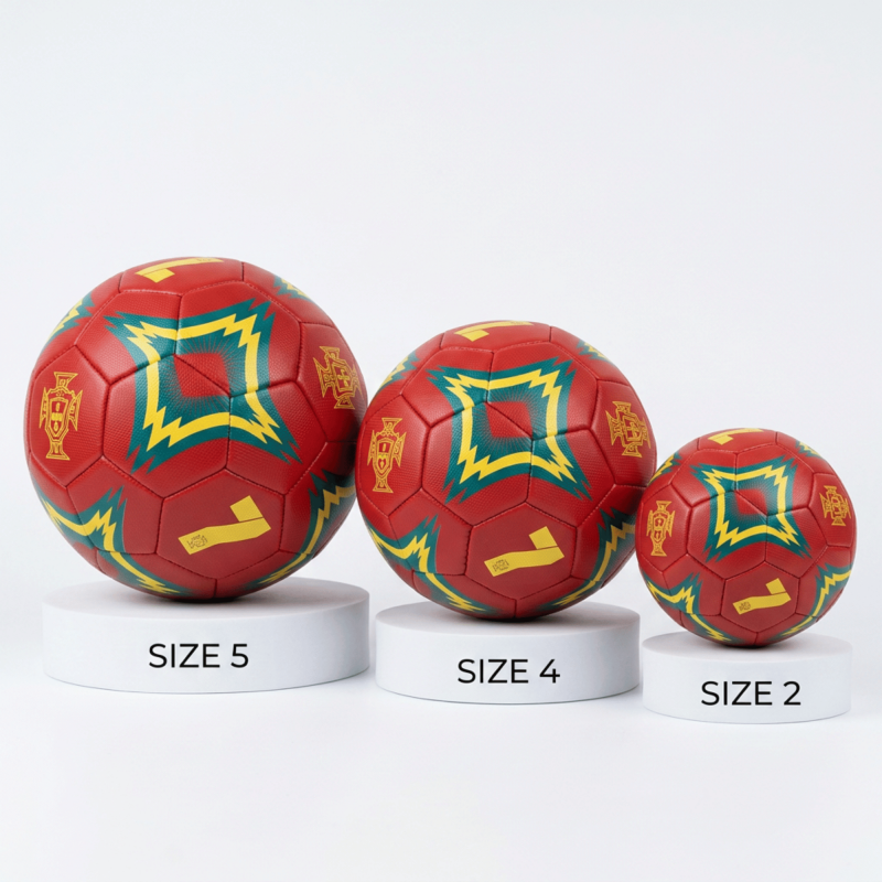 Official Licensed Portugal Soccer Ball Size 4 - Maroon Gold Green, Icon Sports No. 7 (Variation: 4)