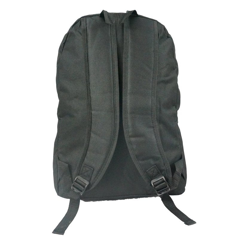 K-Cliffs 18" Unisex Polyester School Backpack - Black (Variation: Black)