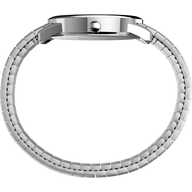 Timex Men's Silver Expansion Band Watch with Indiglo and Date