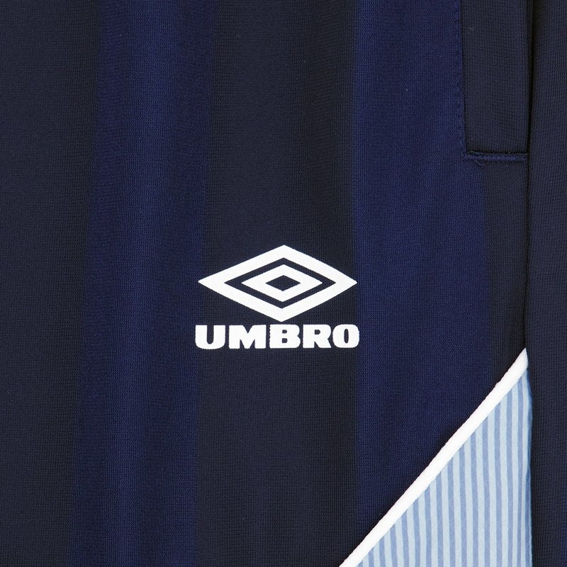 Umbro Men’s Baritone Navy Short with Panelled Jacquard - Baritone Blue/Brilliant White/Blue Fog, Size L