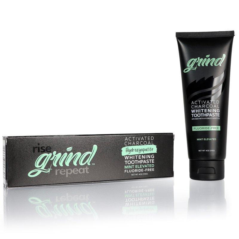 Whitening Toothpaste with Hydroxyapatite & Charcoal - Enamel Safe, Fluoride-Free, 4oz, 2 Pack