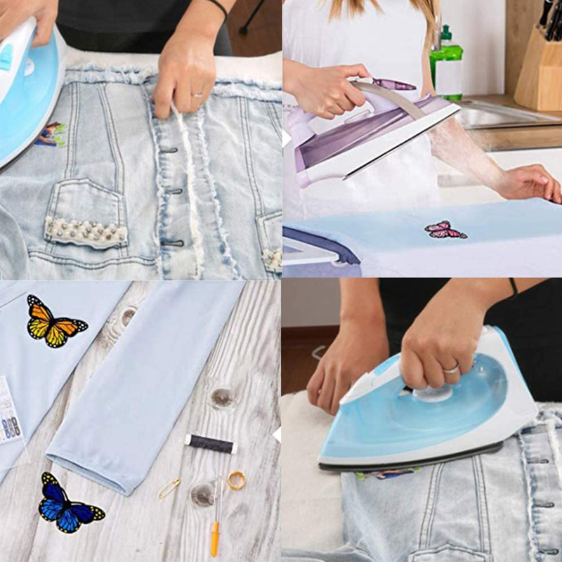 23-Piece Flower Embroidered Iron-On & Sew-On Patches for Clothing DIY